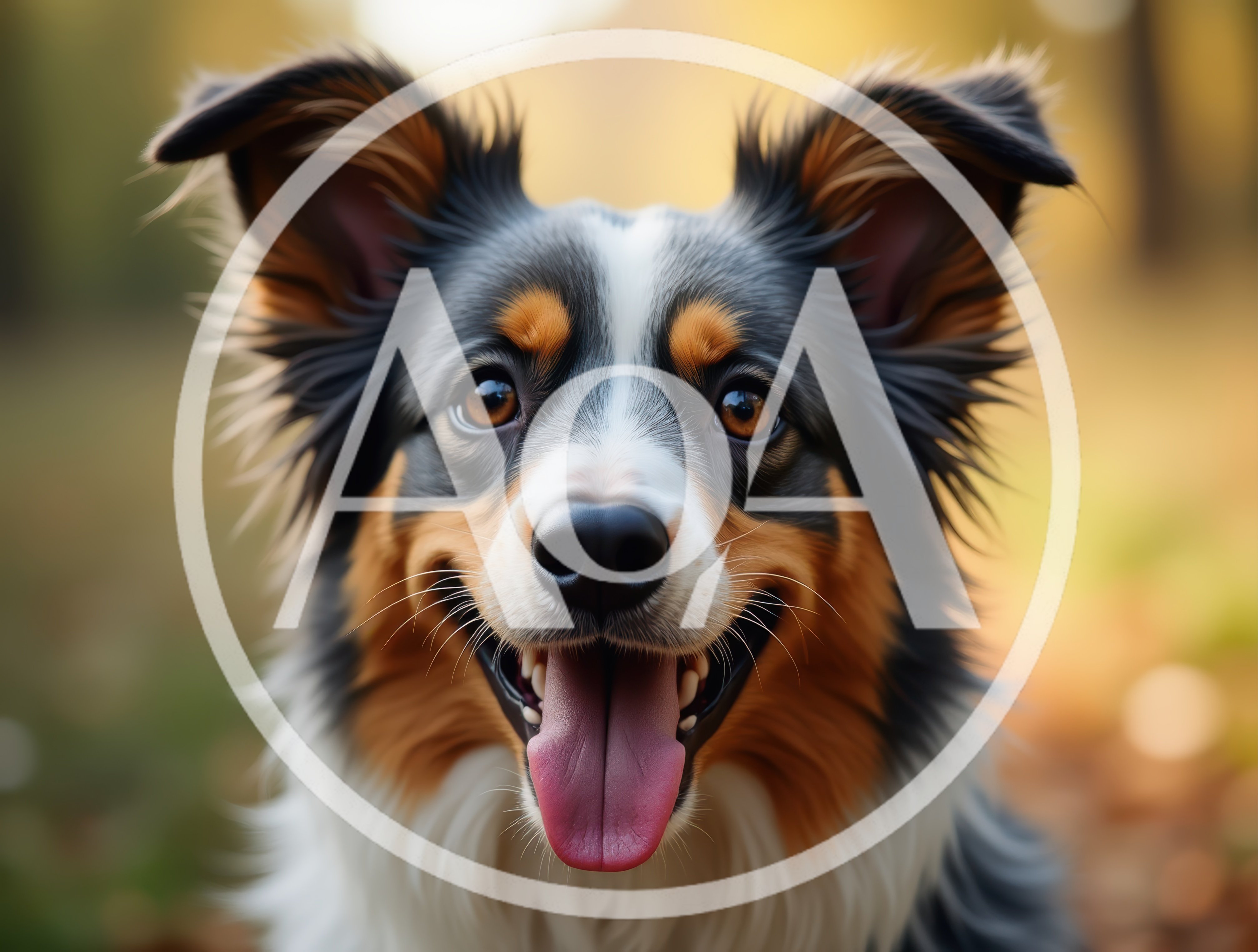 Portrait Of A Happy Australian Shepherd Dog