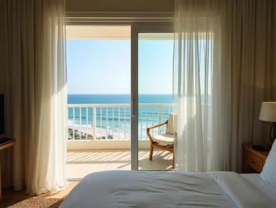 Ocean View From A Luxury Hotel Room Balcony