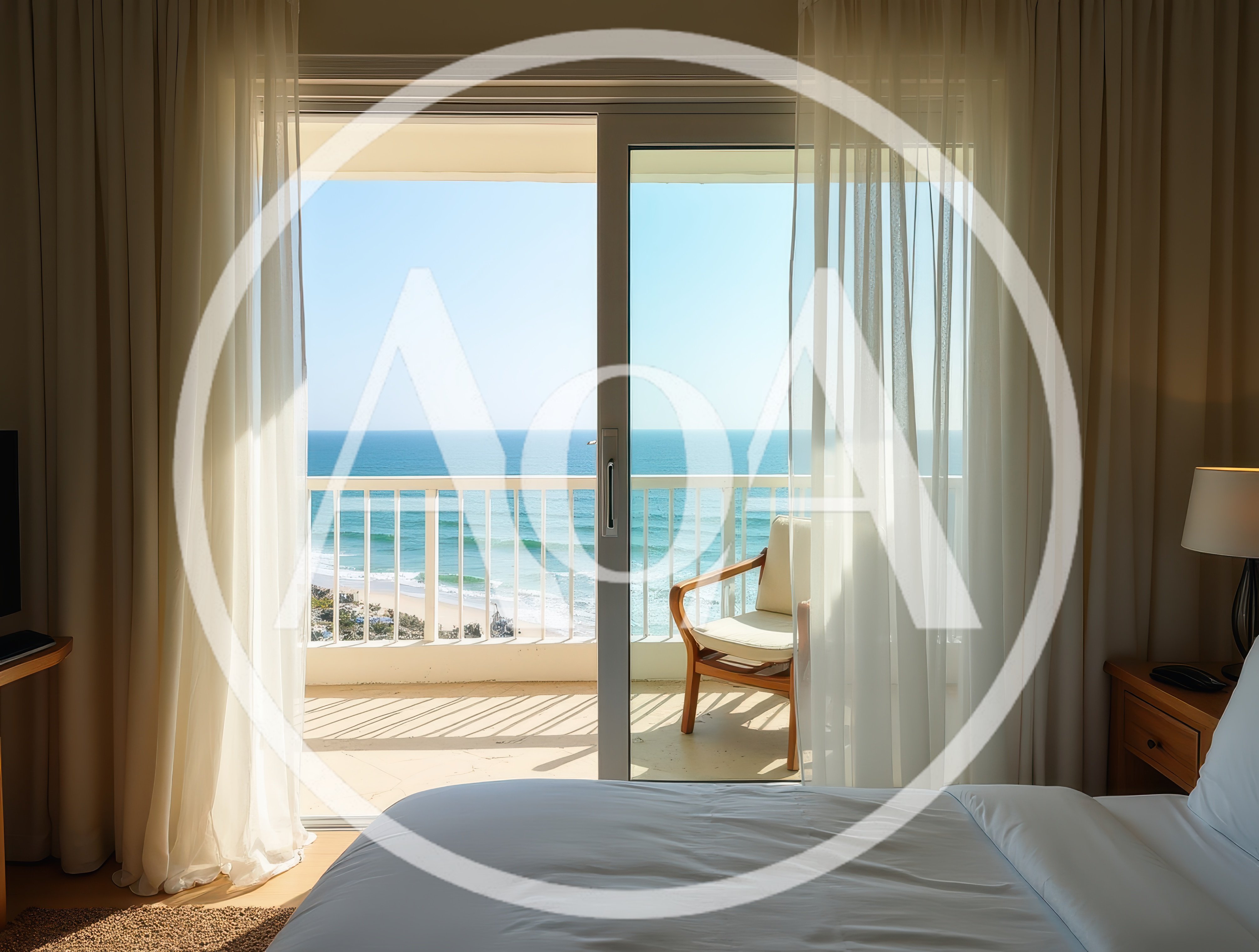 Ocean View From A Luxury Hotel Room Balcony