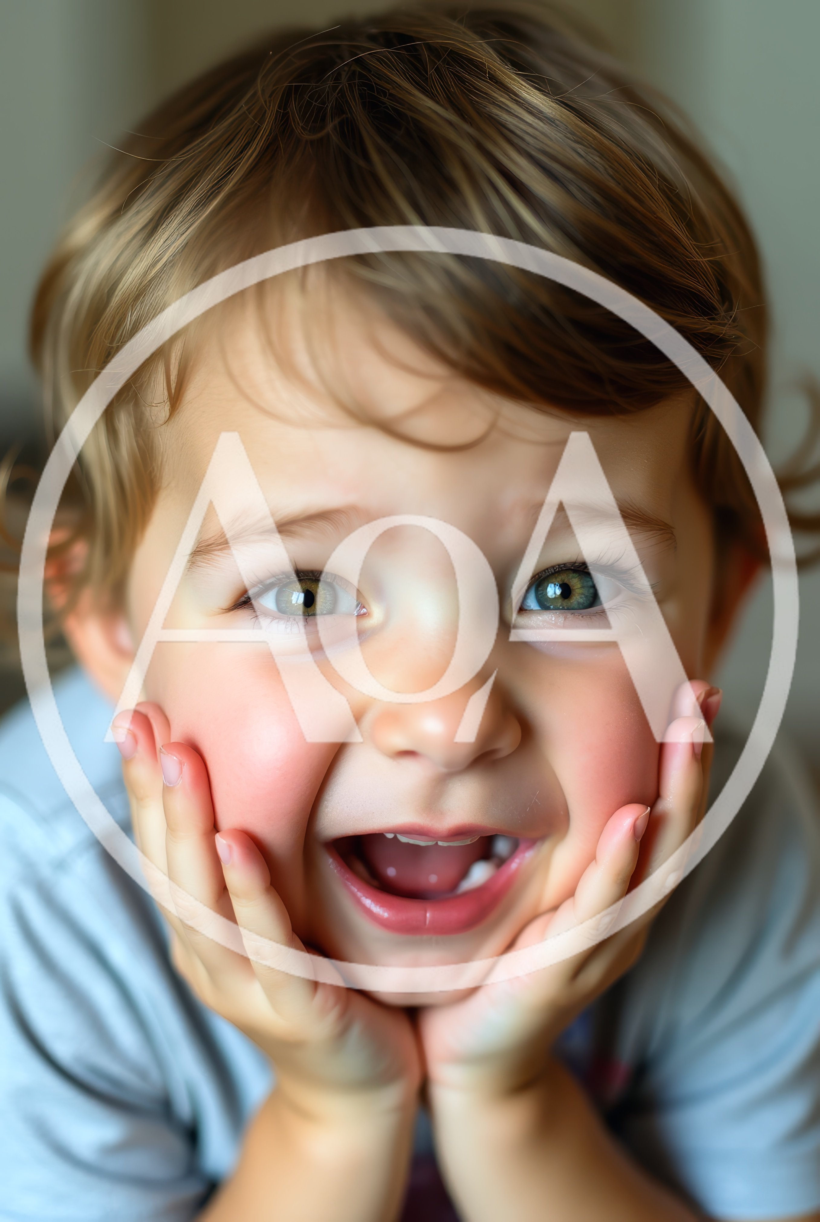 Close Up Portrait Of A Happy Toddler