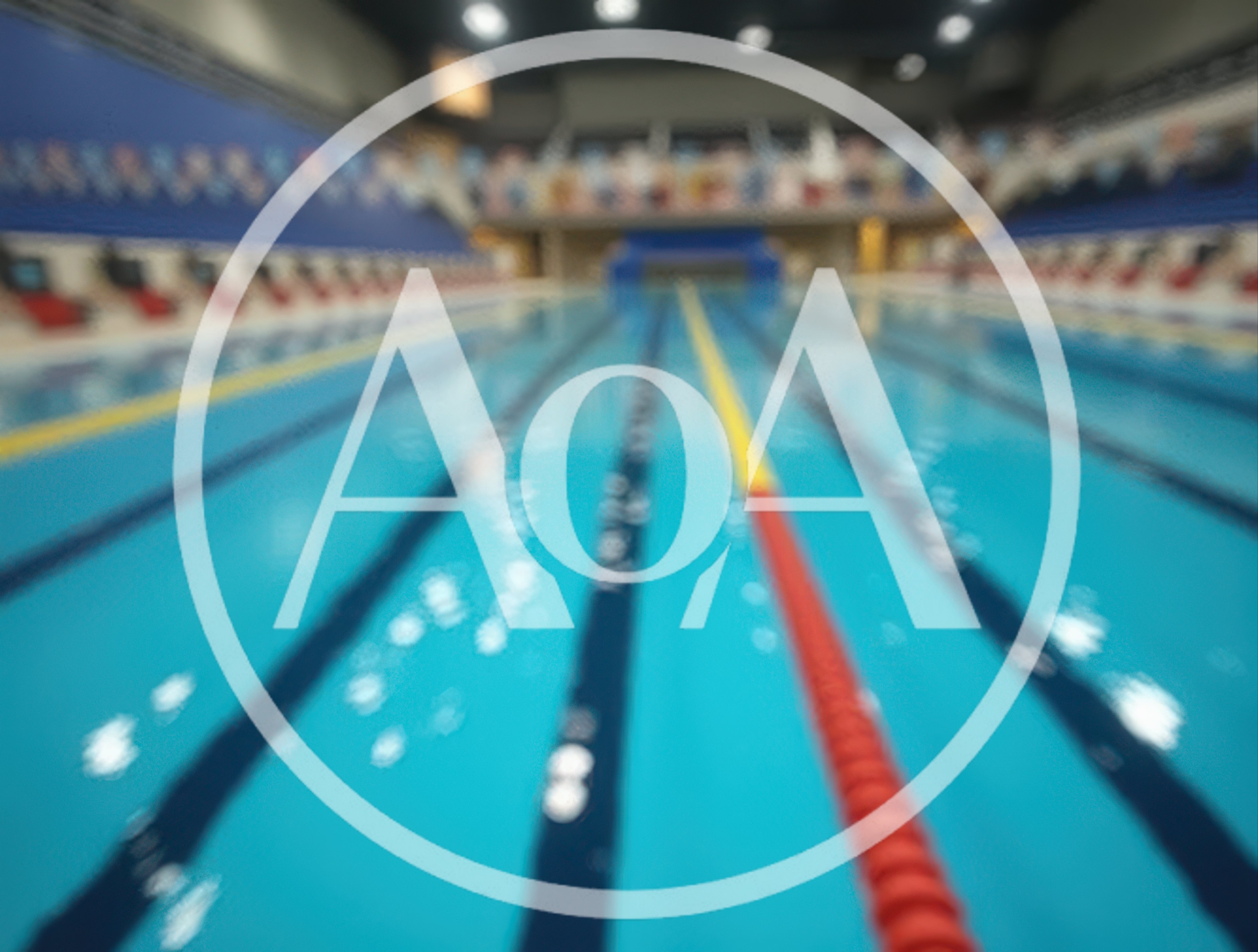 Empty Indoor Olympic Swimming Pool Lanes
