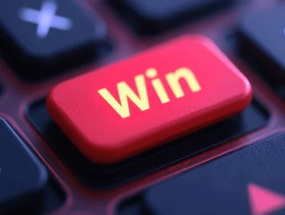 Red Win Button on a Computer Keyboard
