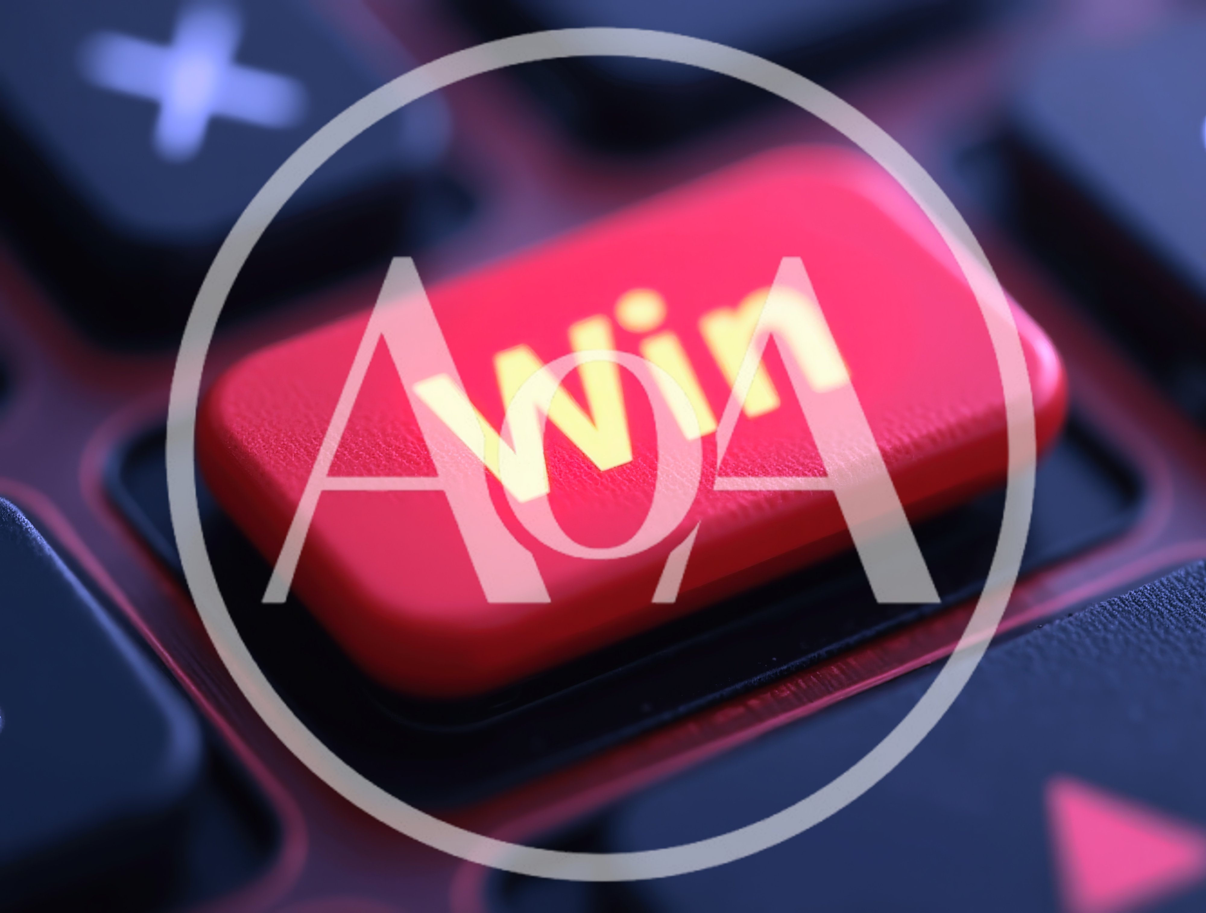 Red Win Button on a Computer Keyboard