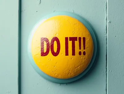Yellow Push Button With Do It Text