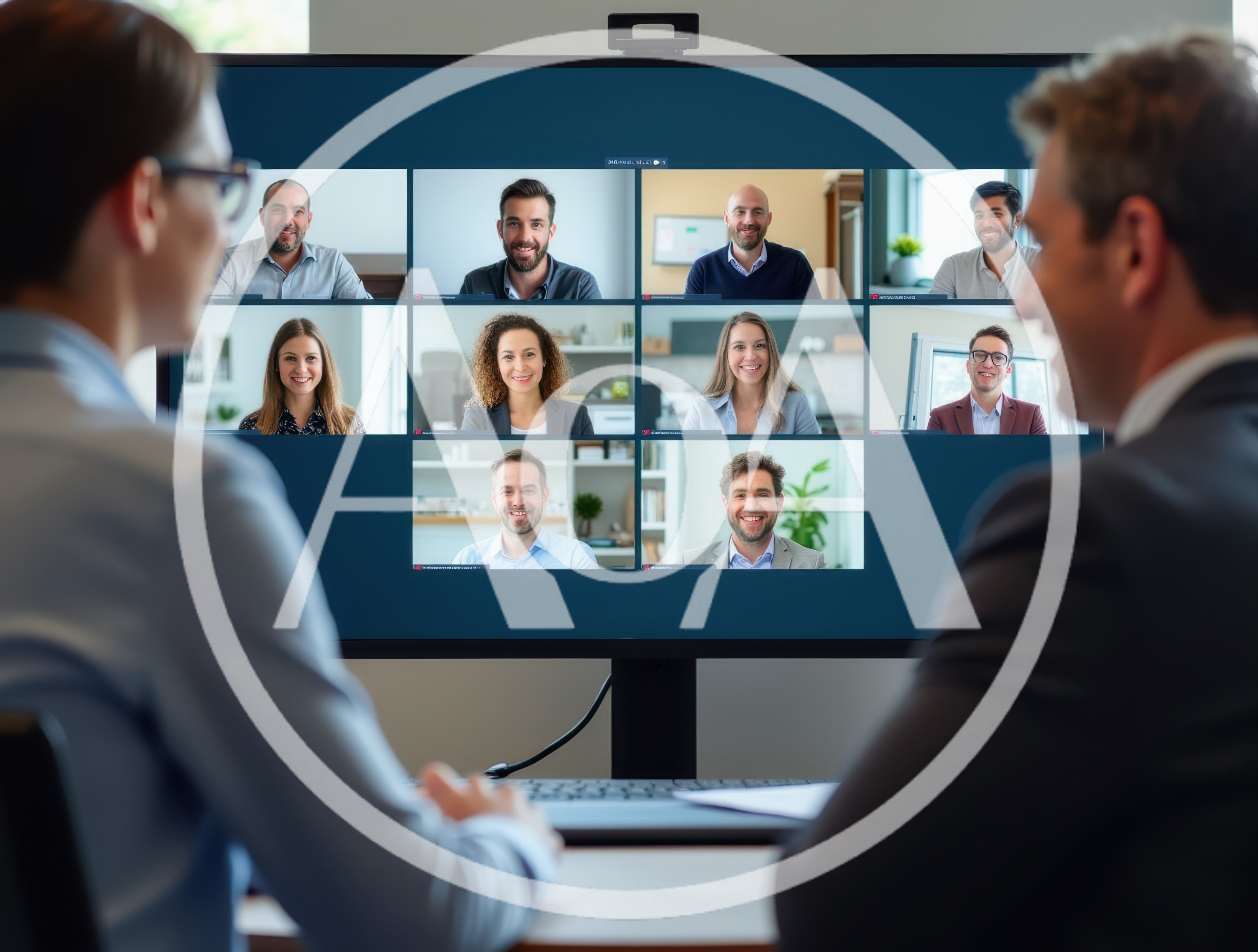 Business Professionals Participating In A Virtual Video Conference