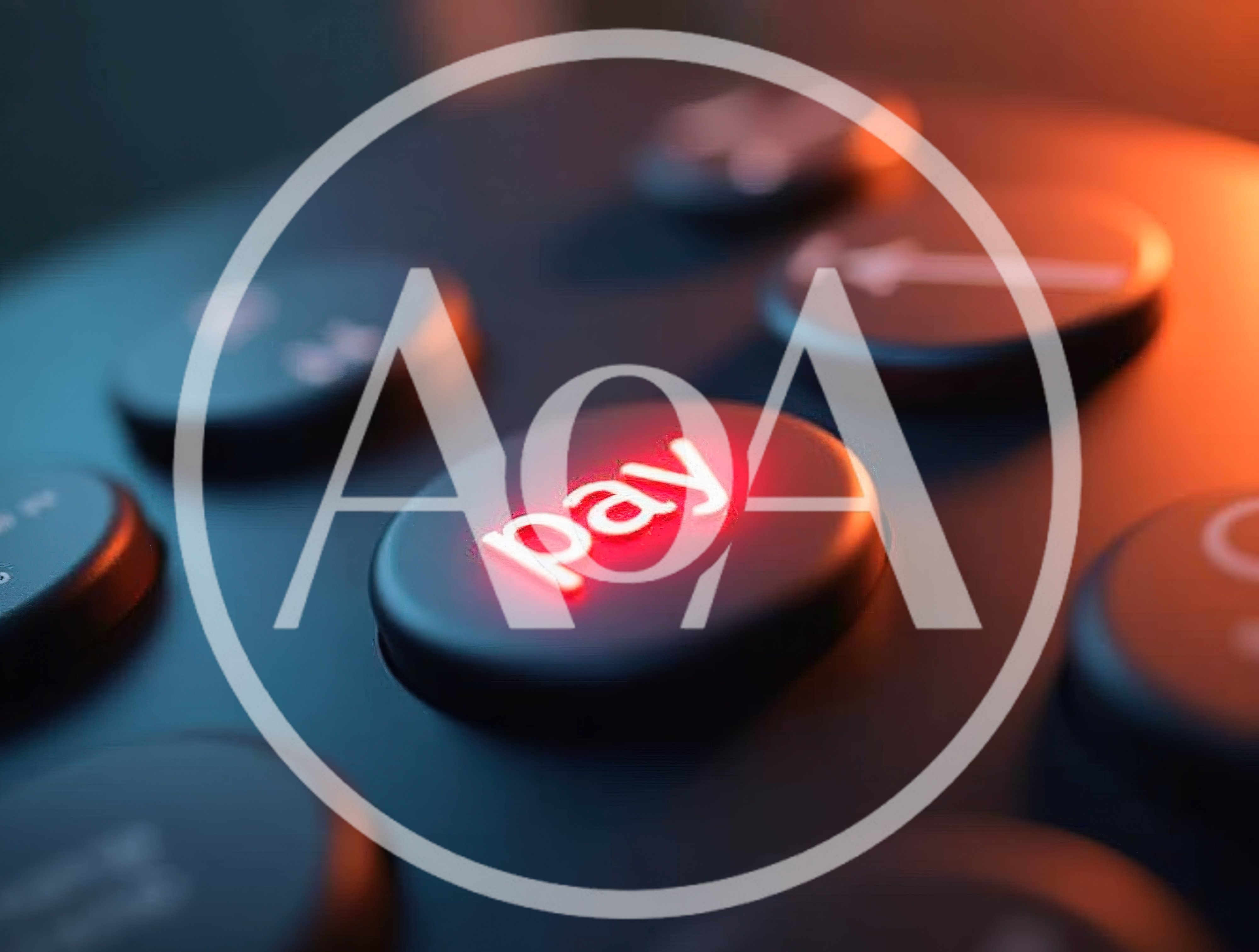 Glowing Pay Button On A Dark Futuristic Keyboard