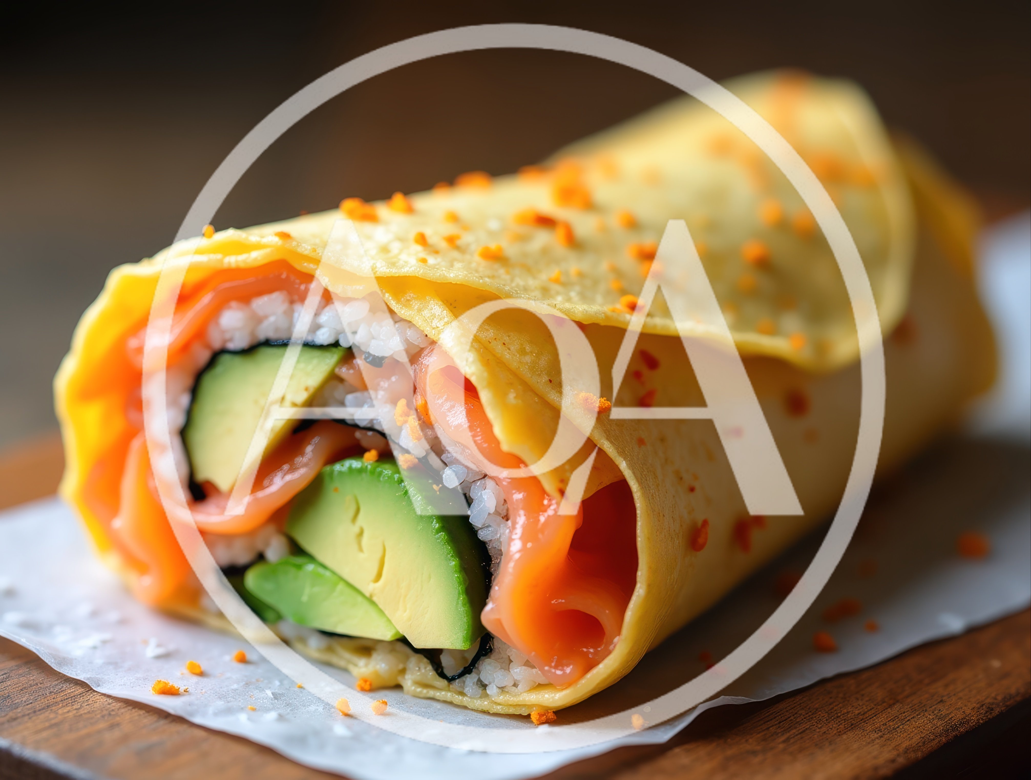 Sushi Burrito With Salmon And Avocado