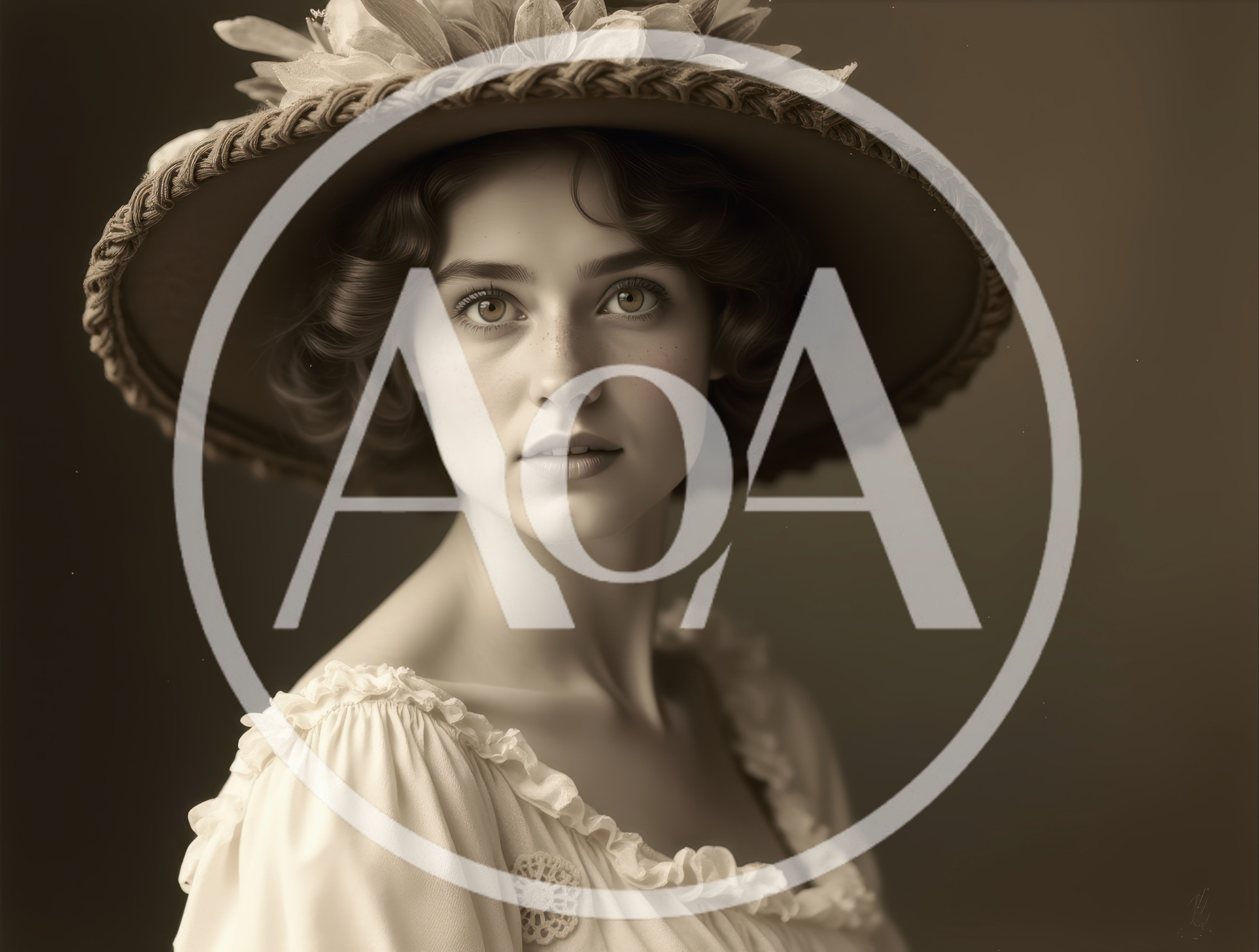 Portrait Of A Young Woman In Vintage Victorian Attire