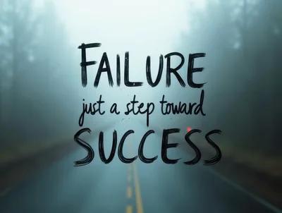 Motivational Quote Failure Is A Step Toward Success
