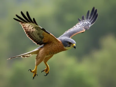 Lesser Kestrel Bird In Flight