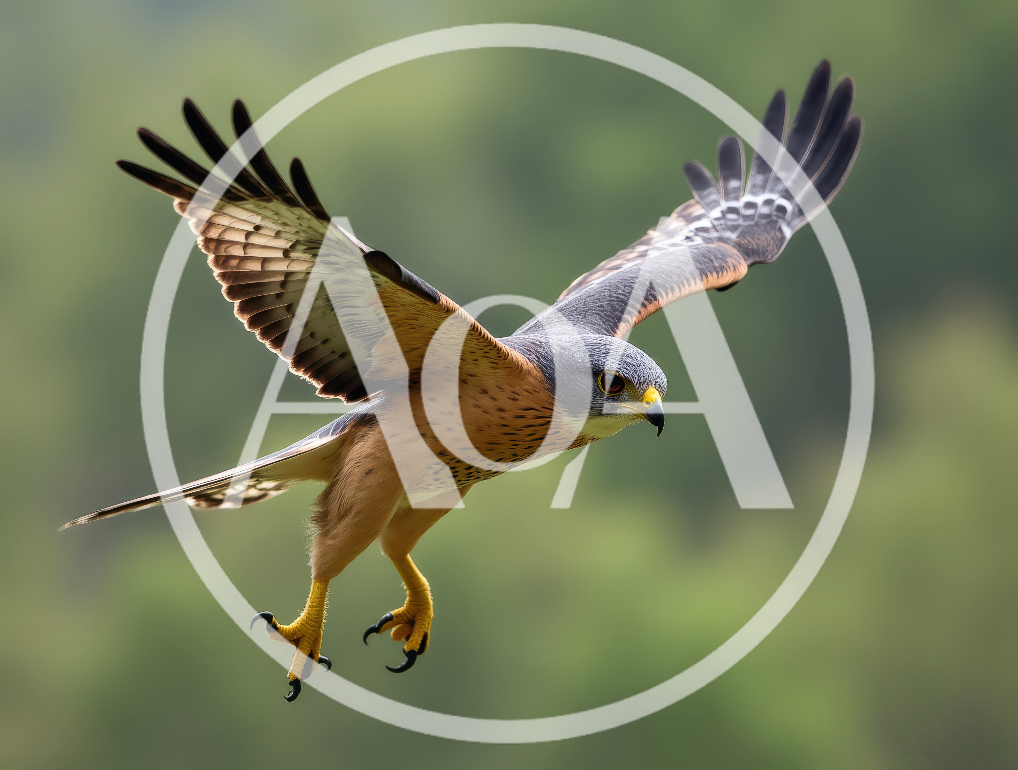 Lesser Kestrel Bird In Flight