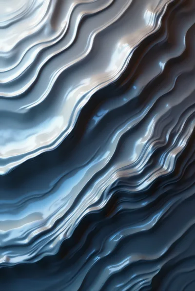 Abstract Liquid Metal Waves Background