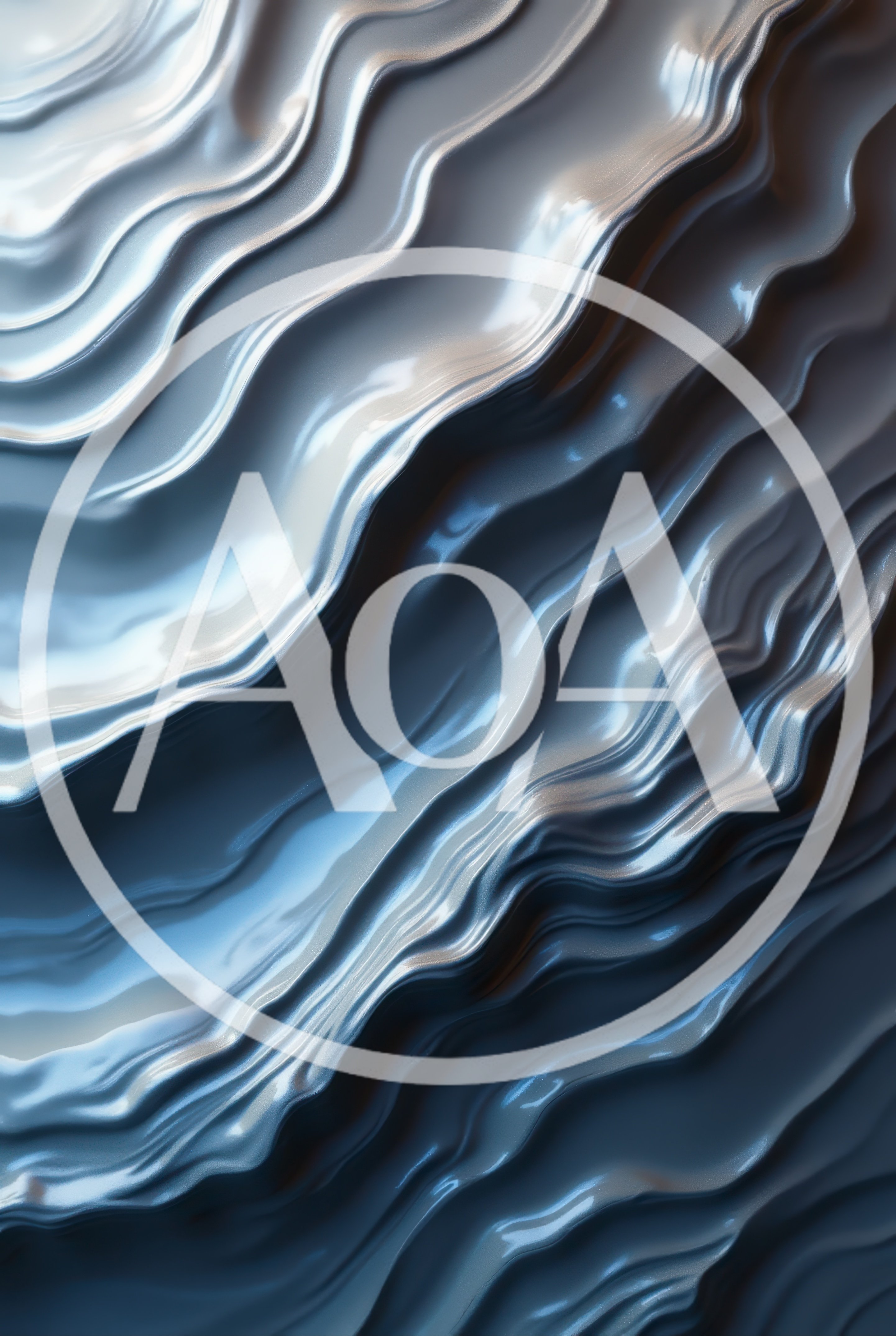 Abstract Liquid Metal Waves Background
