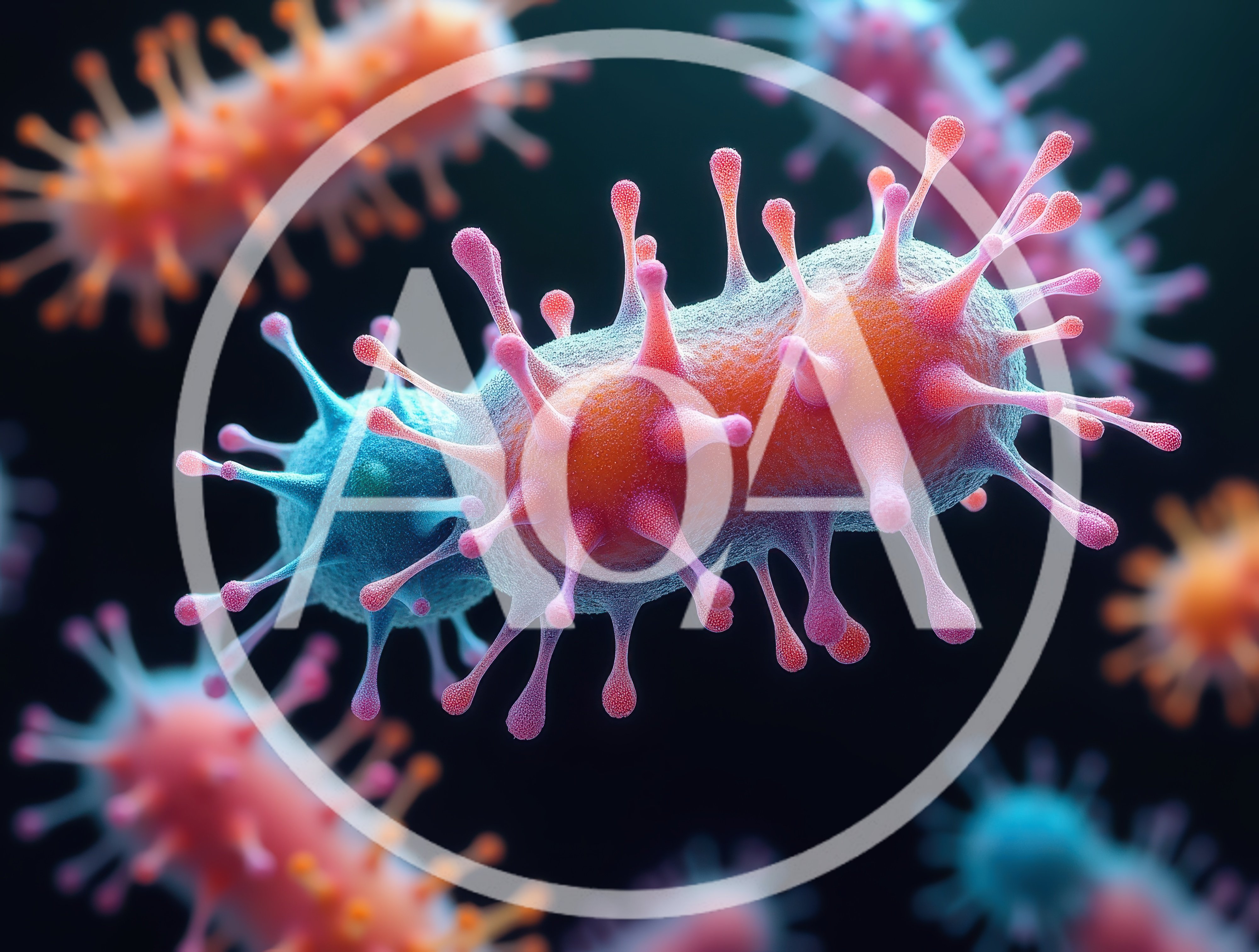3D Render of Microscopic Bacteria Cells