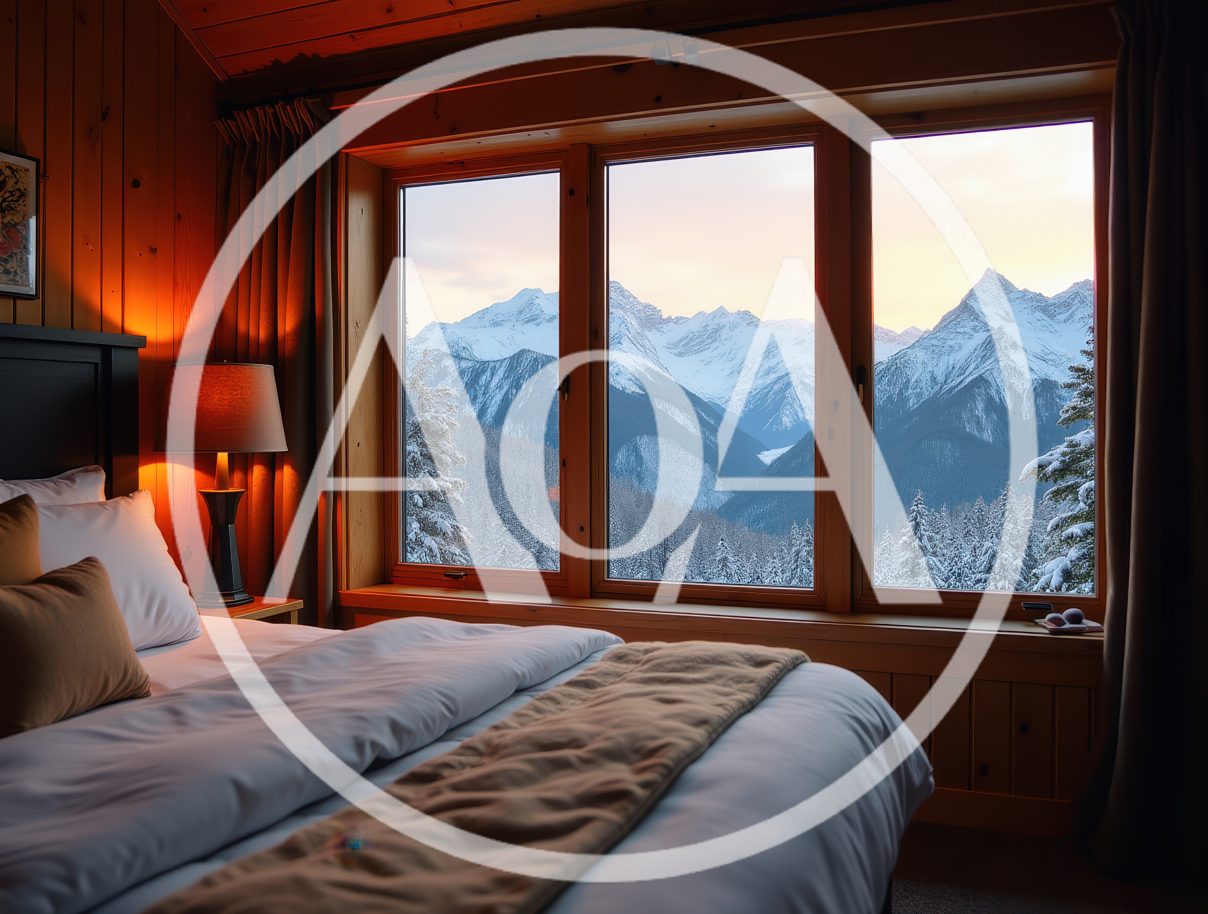 Cozy Bedroom With Panoramic Mountain View