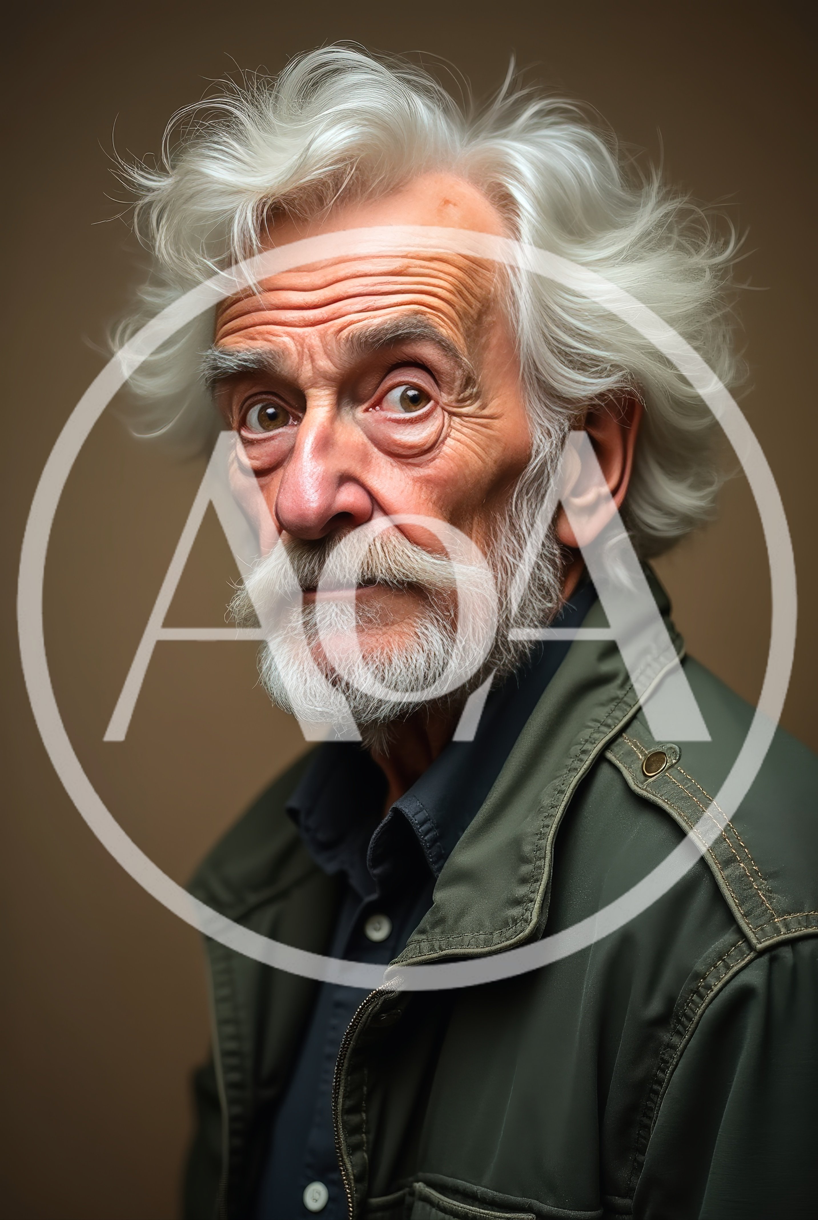 Portrait Of An Elderly Man With White Hair