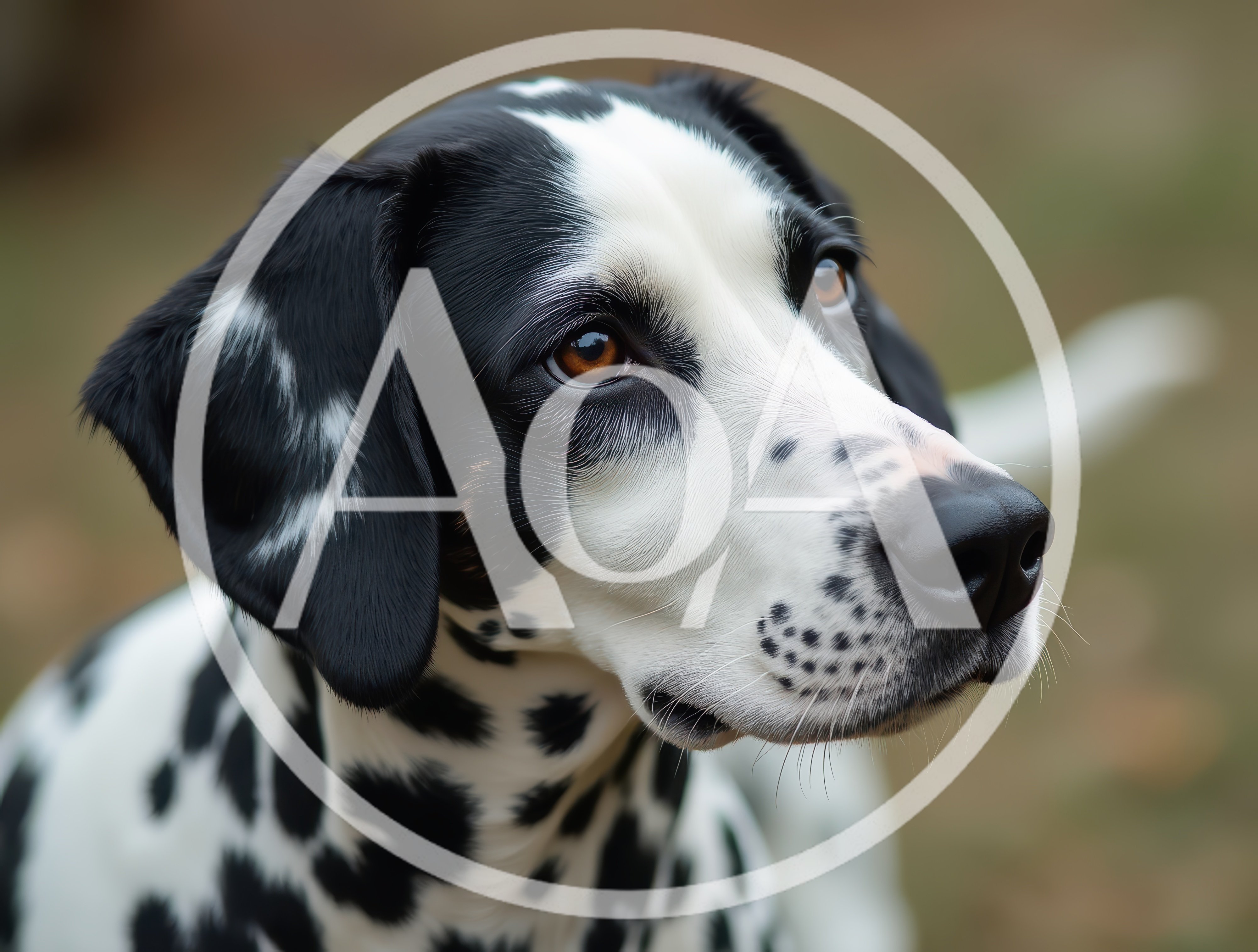 Portrait Of A Spotted Dalmatian Dog