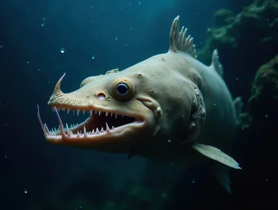 Deep Sea Predator Fish With Sharp Teeth