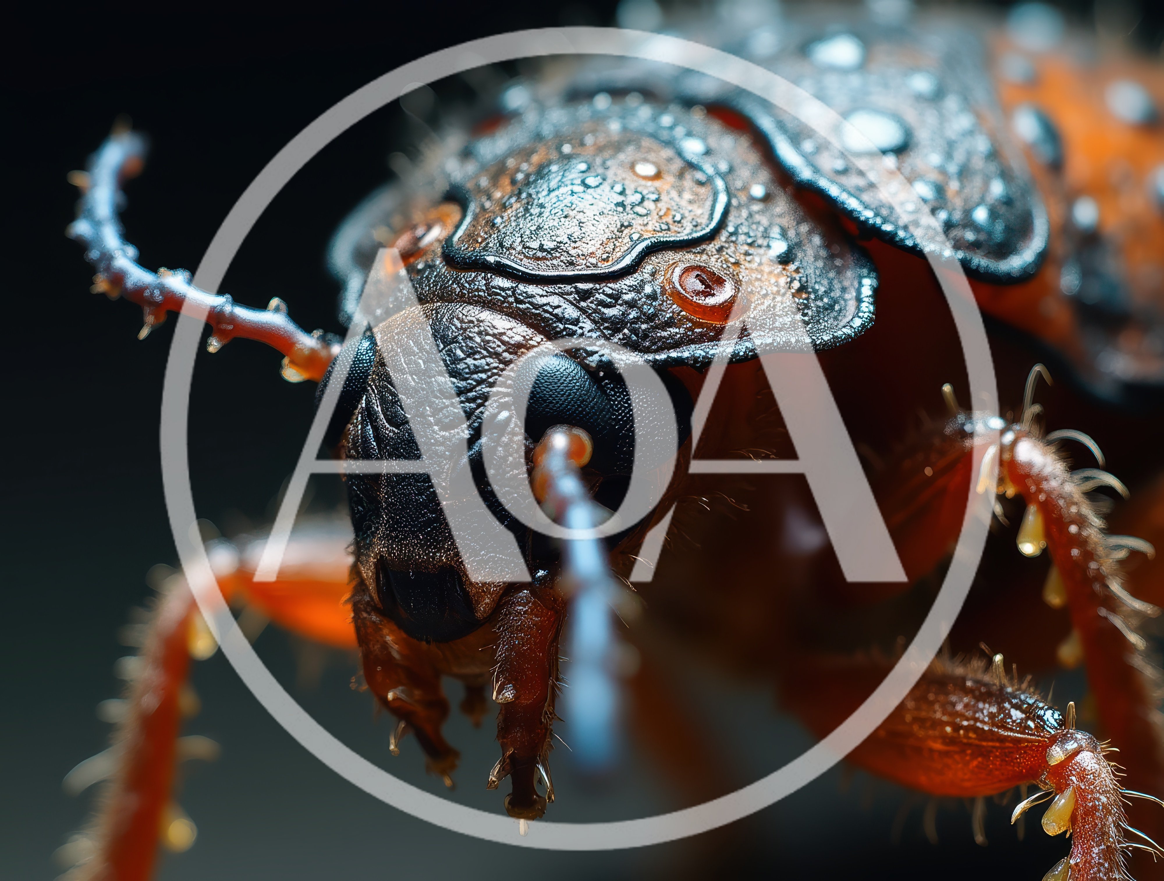Extreme Macro Close Up Of A Textured Beetle