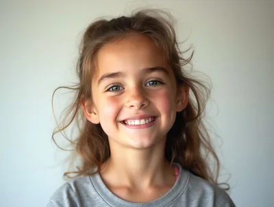 Portrait Of A Smiling Young Girl