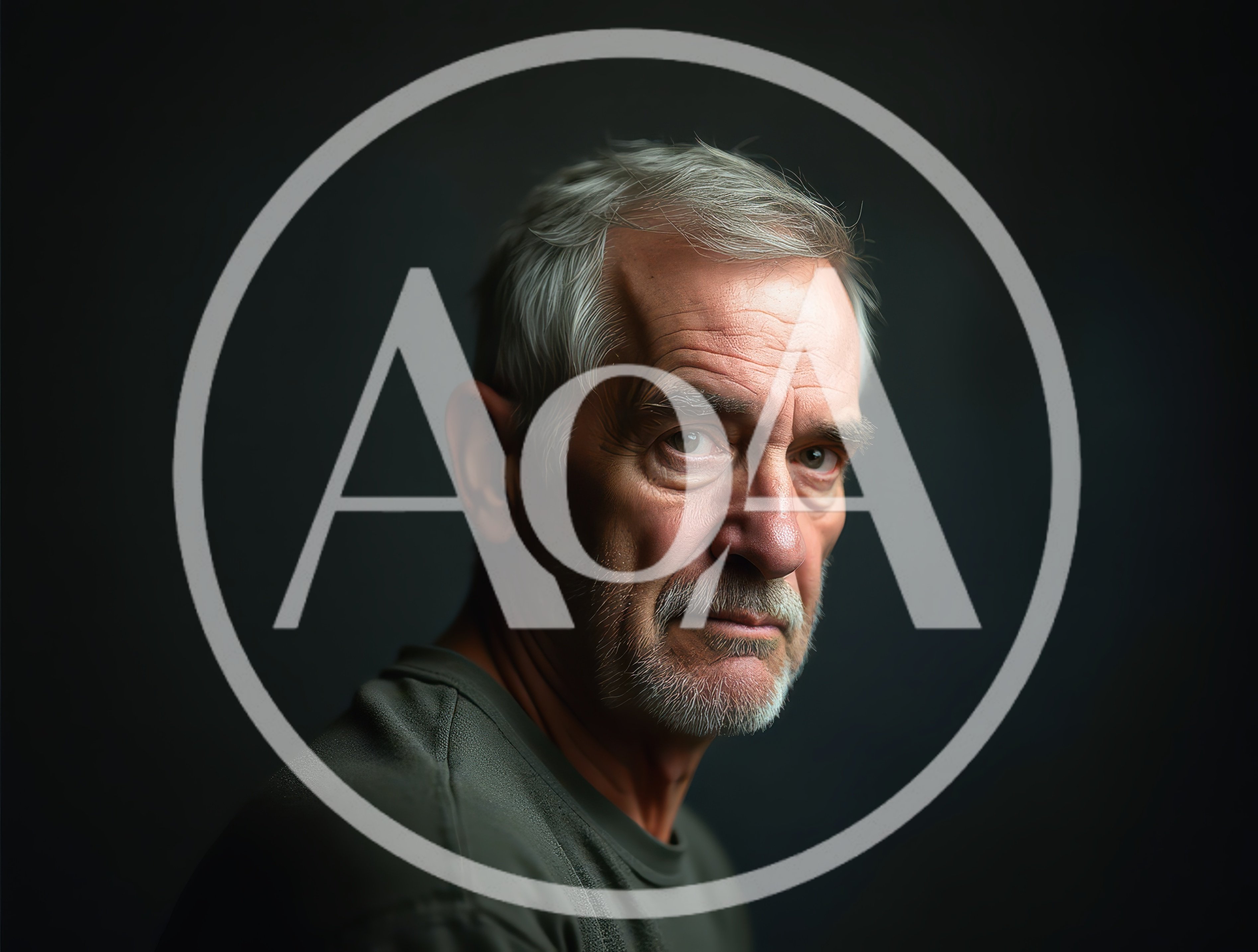 Portrait Of A Mature Man With Gray Hair