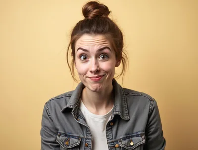 Young Woman Making A Funny Skeptical Face