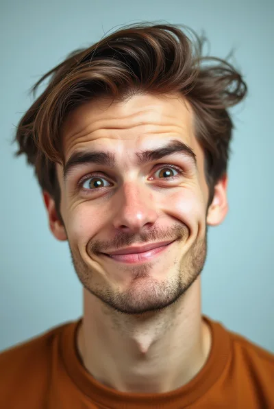Portrait Of A Young Man With A Playful Expression