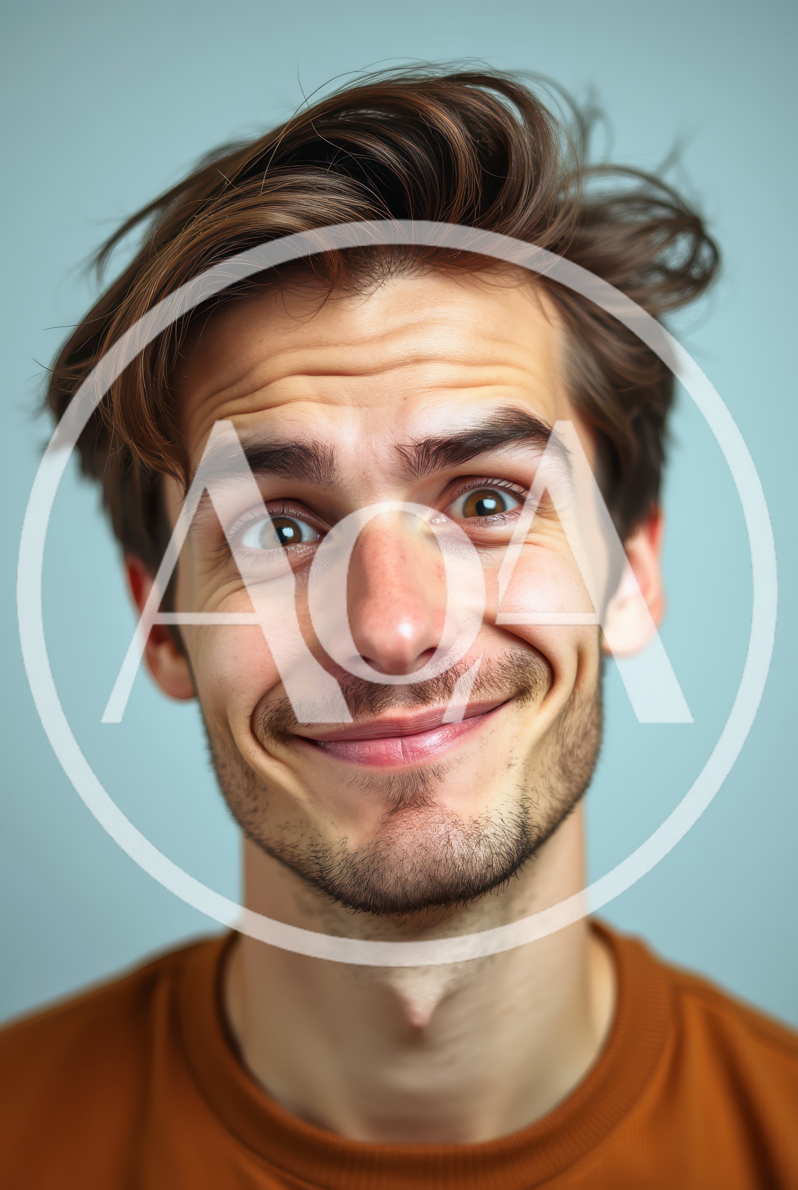 Portrait Of A Young Man With A Playful Expression