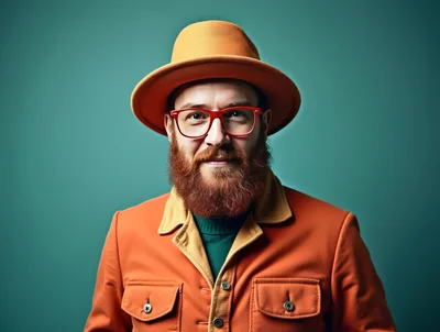 Portrait Of A Stylish Man With Red Beard