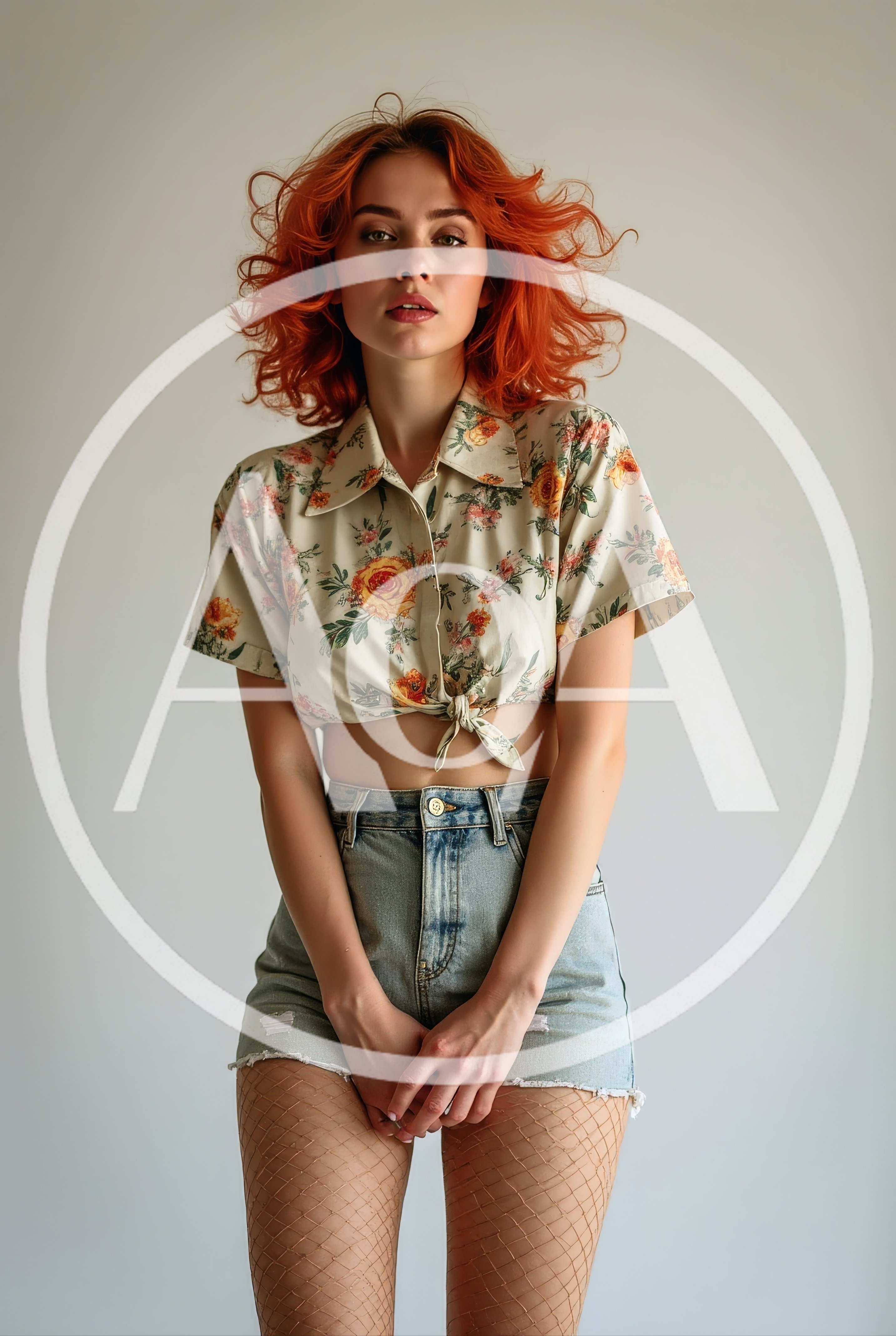 Portrait Of A Young Woman With Red Hair