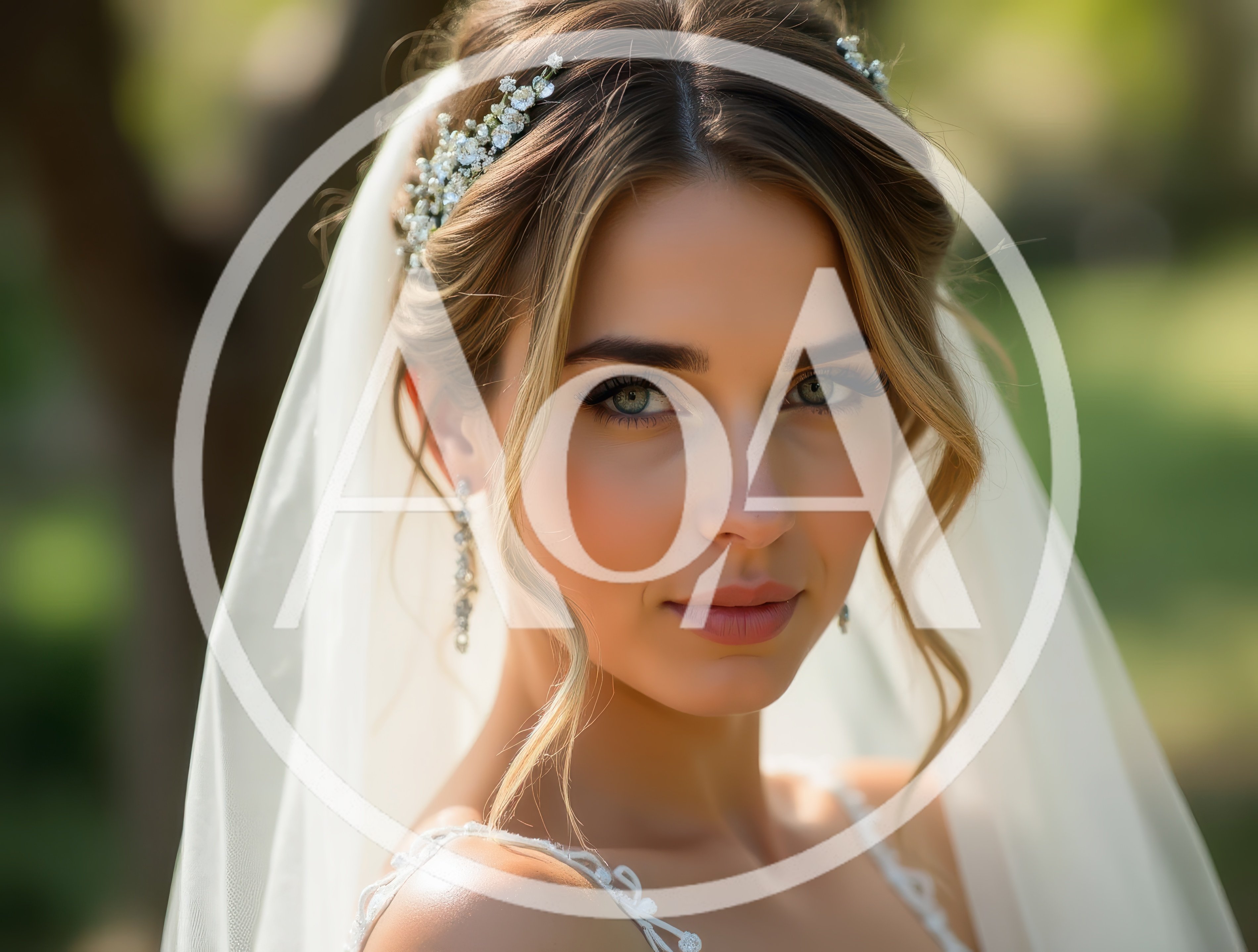 Portrait Of A Beautiful Bride In A Wedding Veil