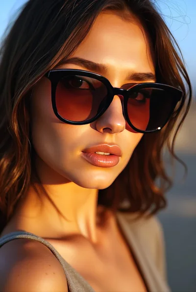 Portrait Of A Young Woman Wearing Sunglasses