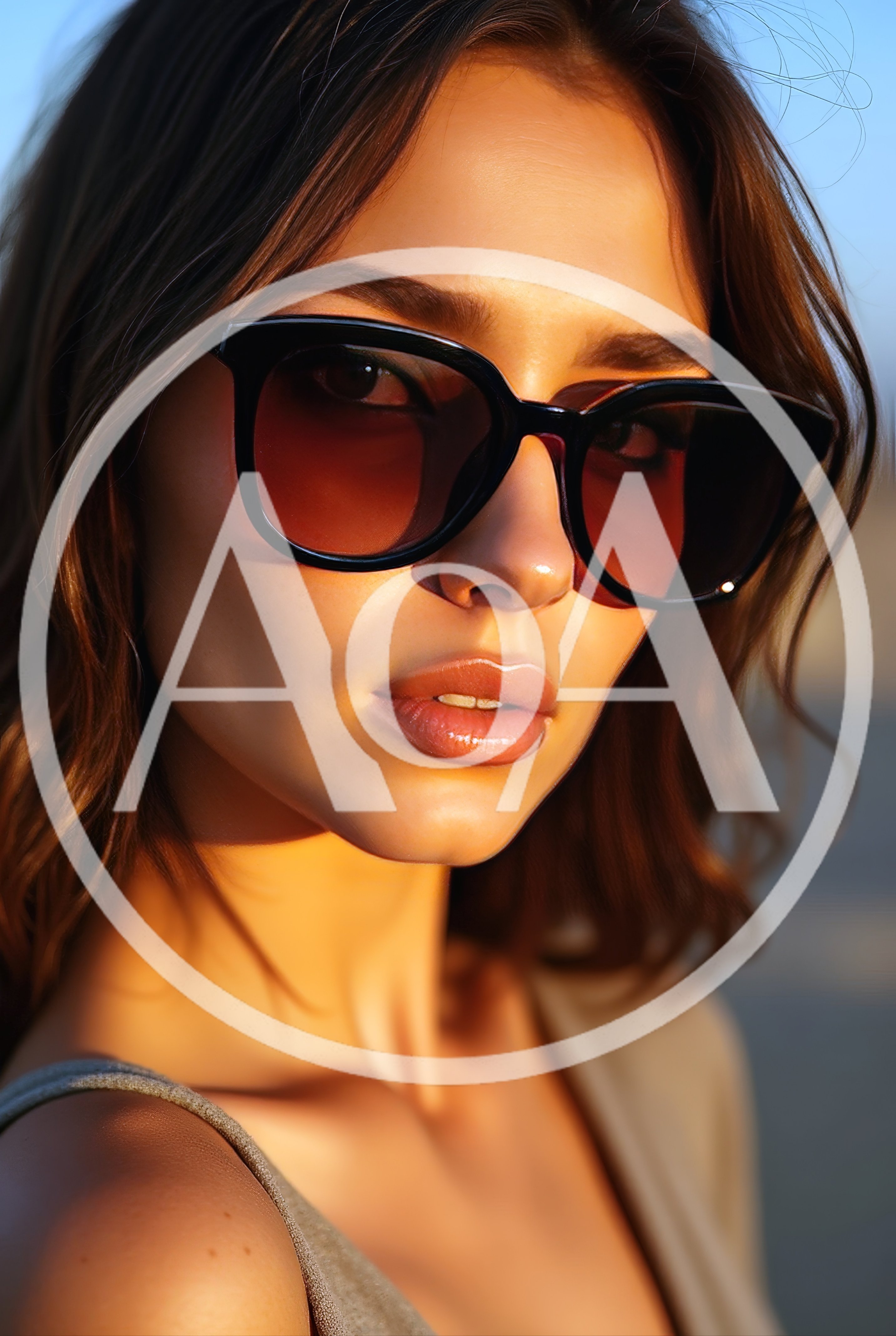 Portrait Of A Young Woman Wearing Sunglasses