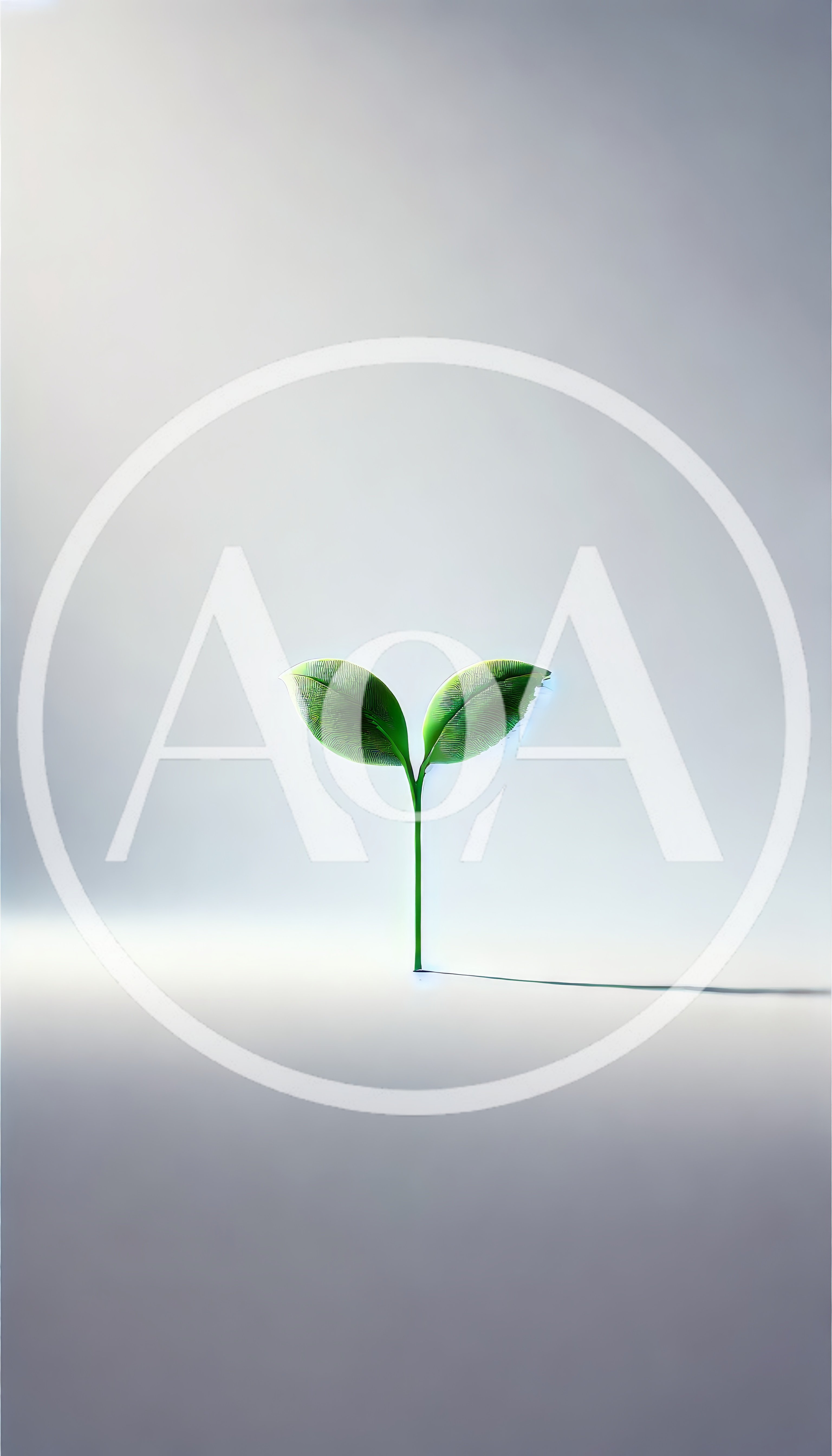 Small Green Sprout Growing From A Minimalist Surface