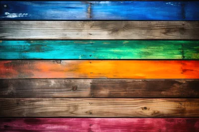 Multicolor Painted Wooden Planks Background