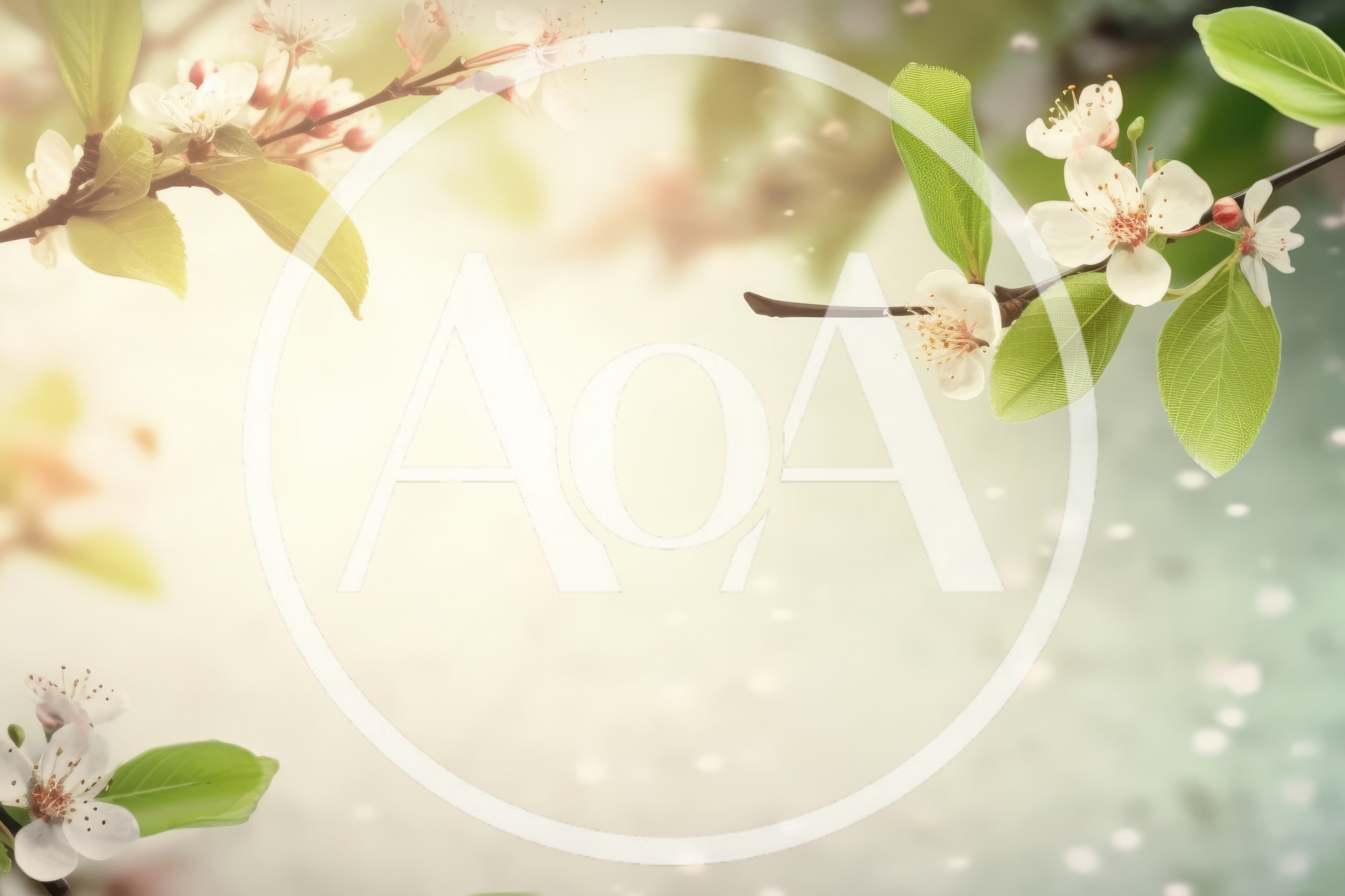 Spring Cherry Blossom Branches With Soft Bokeh Background