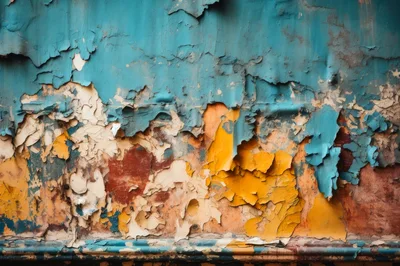 Peeling Layers Of Old Weathered Painted Wall Texture