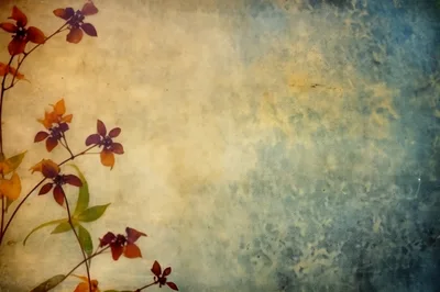 Vintage Floral Background With Pressed Flowers
