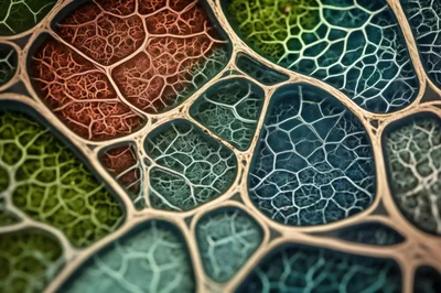 Abstract Cellular Network Pattern With Organic Vein Structures