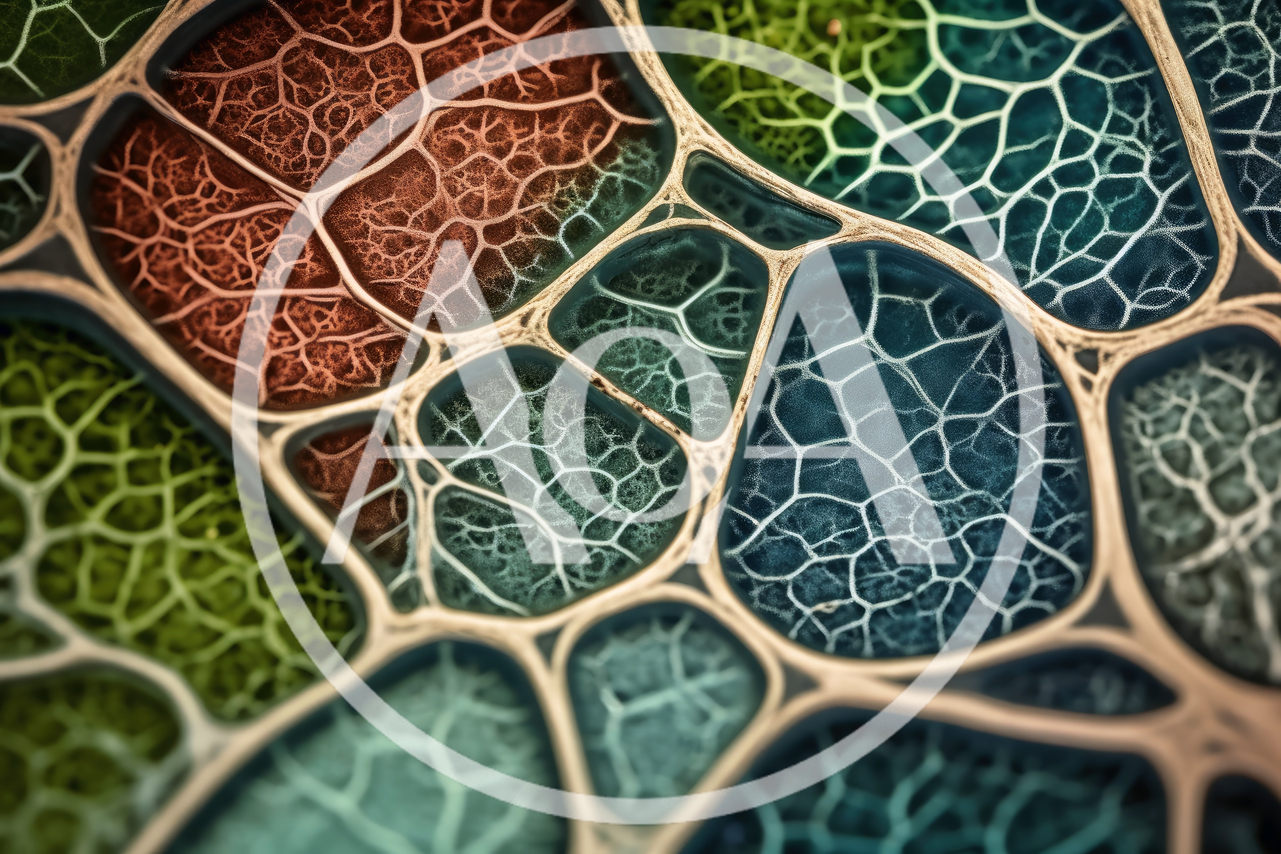 Abstract Cellular Network Pattern With Organic Vein Structures