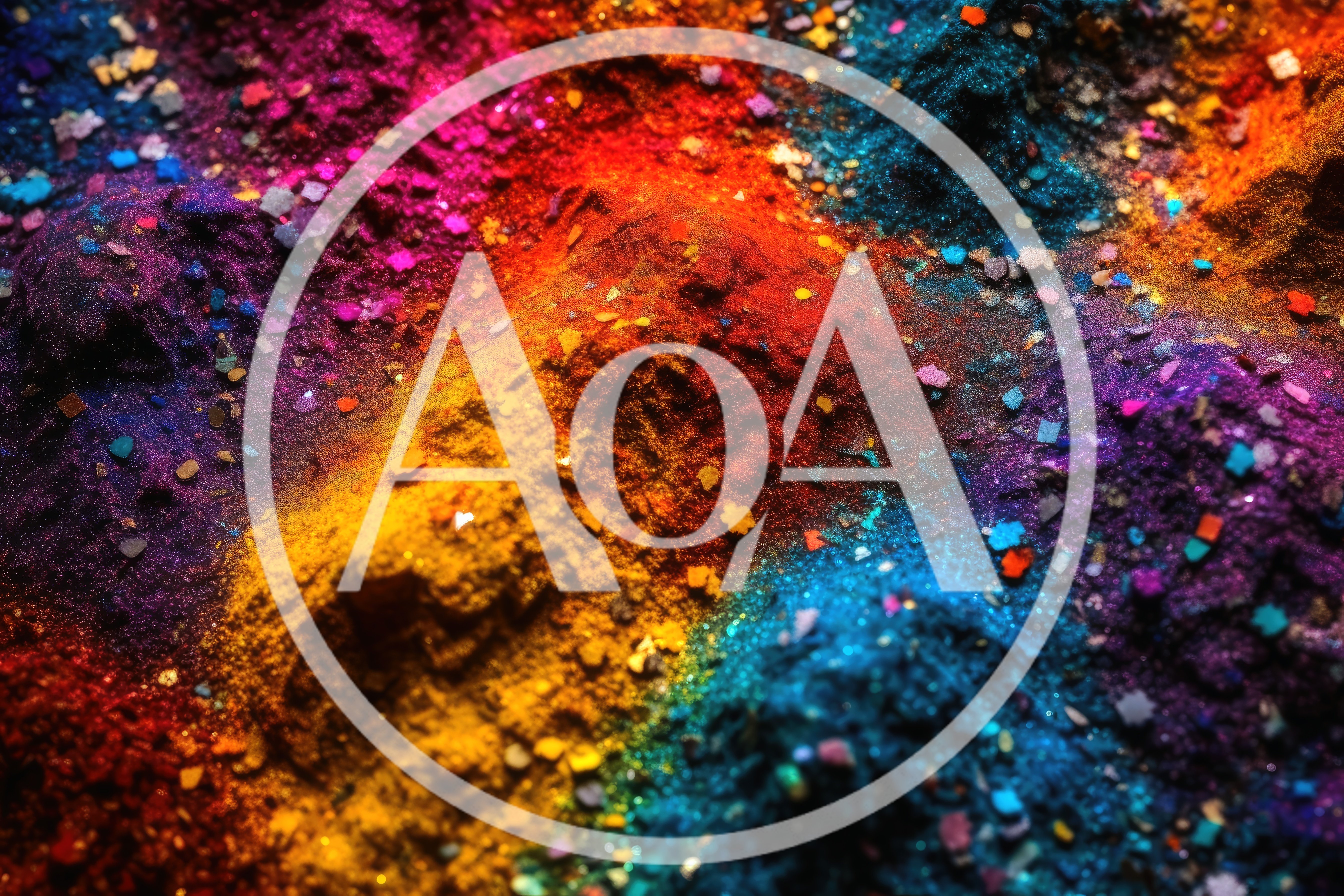 Vibrant Holi Powder And Glitter Texture Background