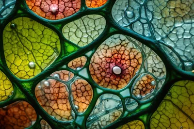 Abstract Macro View Of Organic Cellular Structures