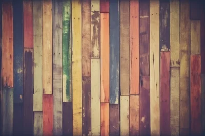 Multicolor Painted Wooden Planks Wall Background