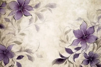 Elegant Purple Floral Watercolor Background