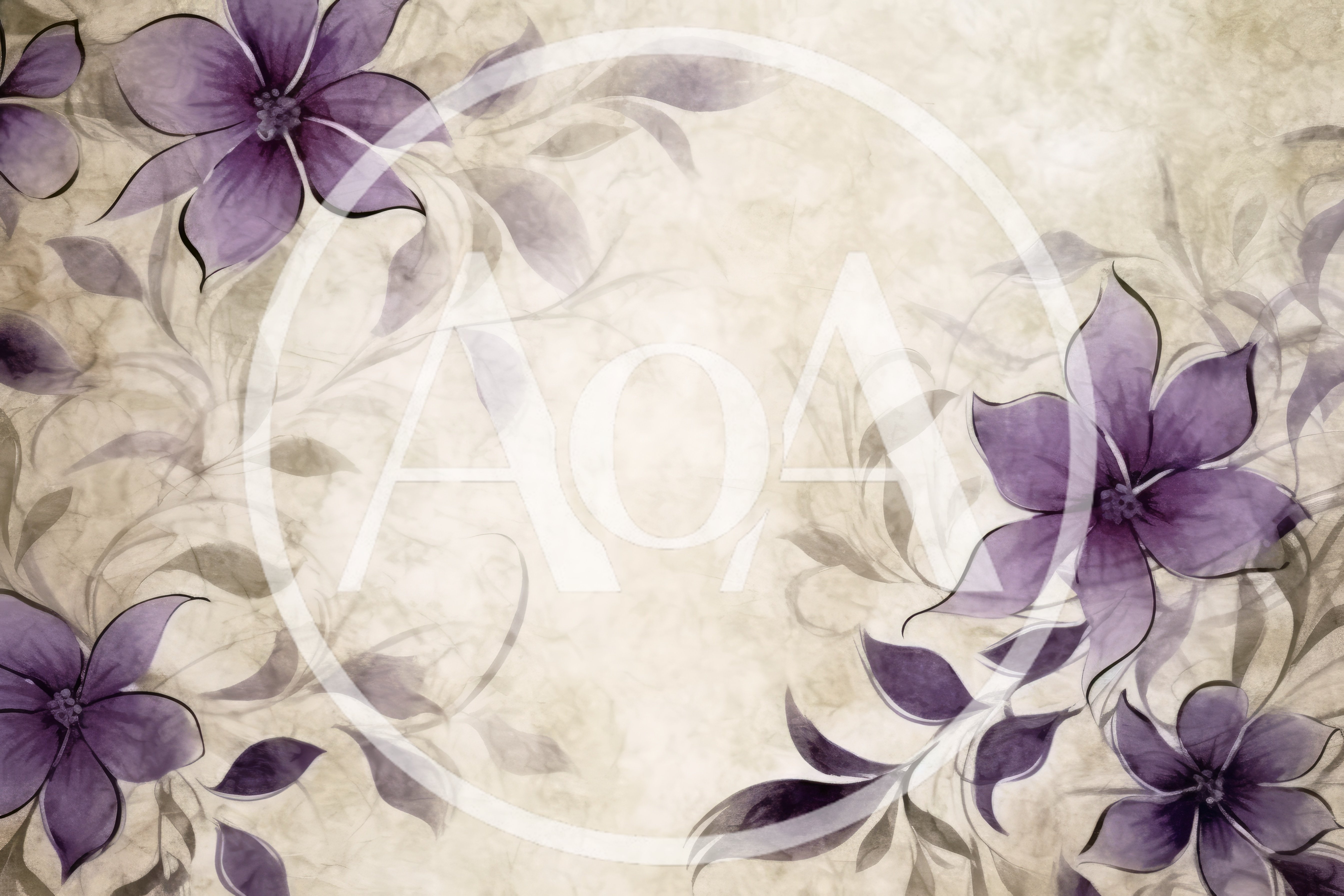 Elegant Purple Floral Watercolor Background
