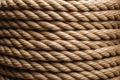 Coiled Thick Natural Fiber Rope Texture