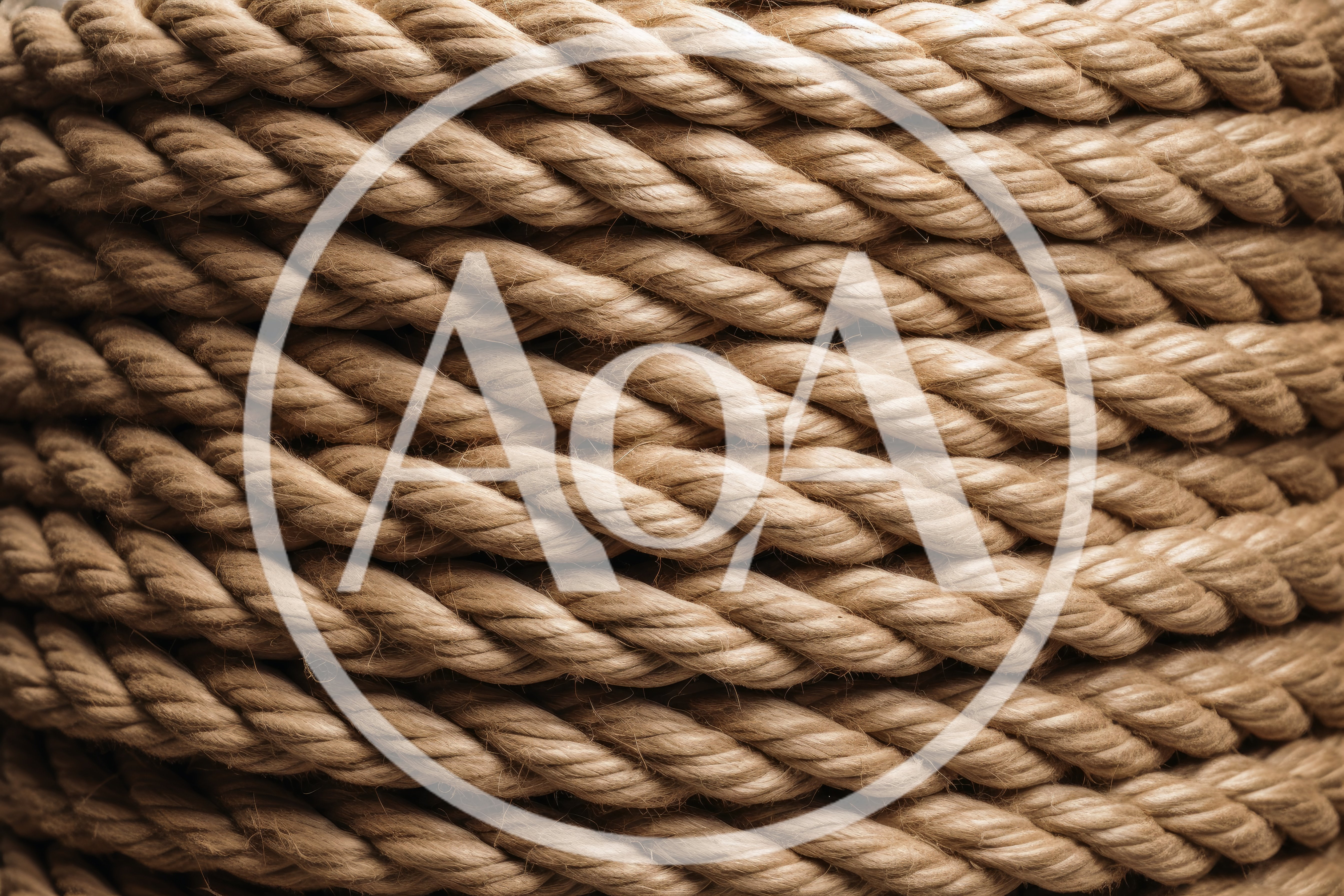 Coiled Thick Natural Fiber Rope Texture