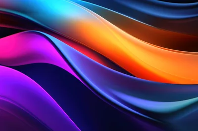 Abstract Fluid Waves With Vibrant Gradient Colors