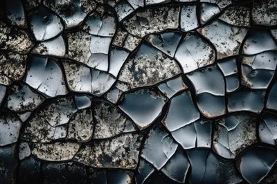 Cracked Dark Mud Texture Background