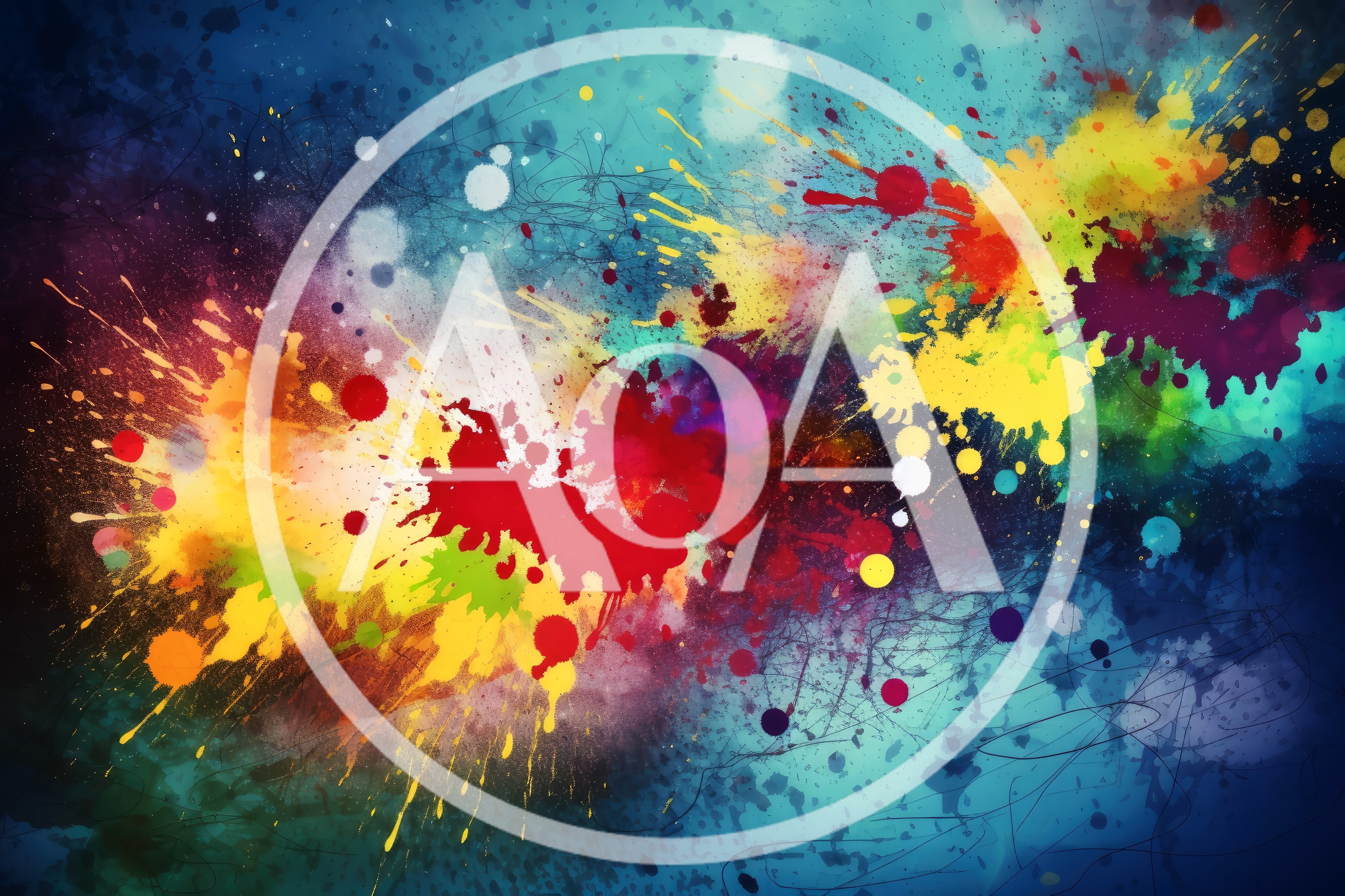 Abstract Colorful Paint Splatter Background